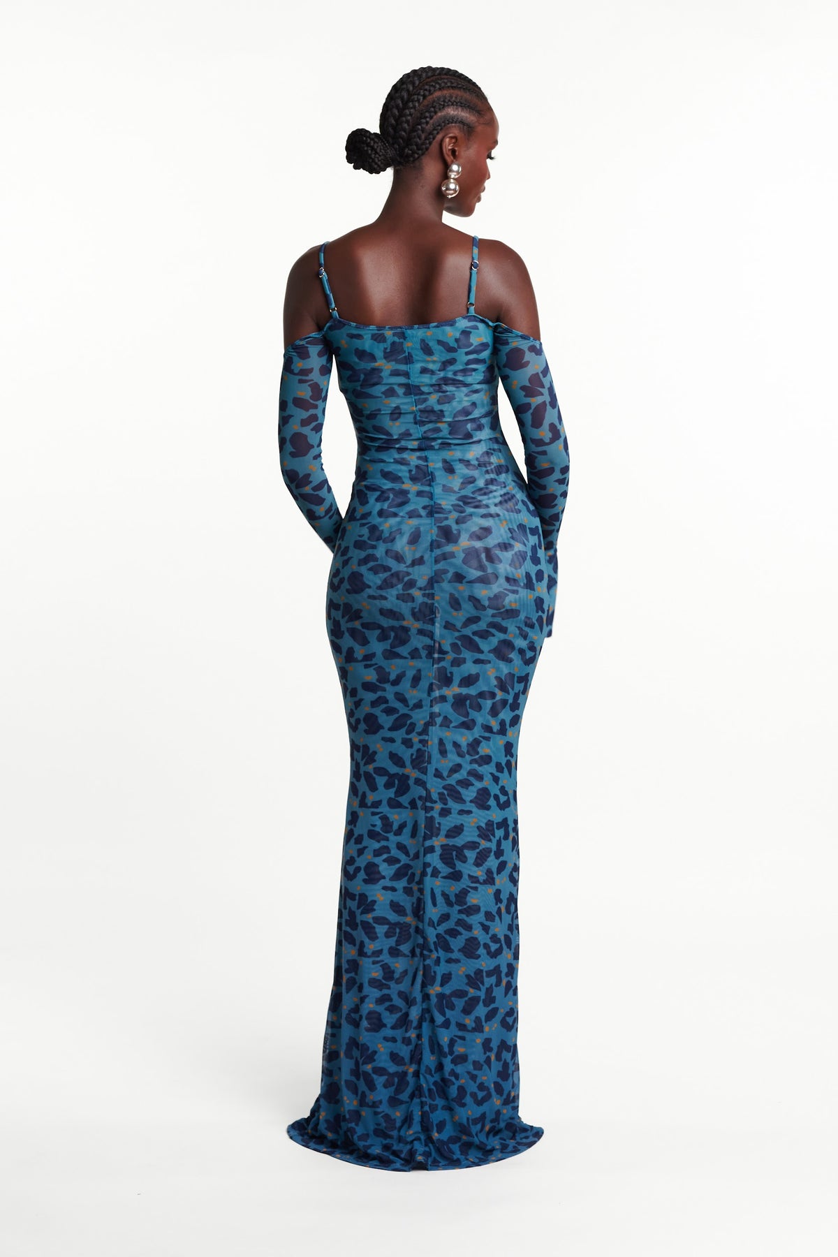 AZI BLUE Off shoulder Maxi Dress