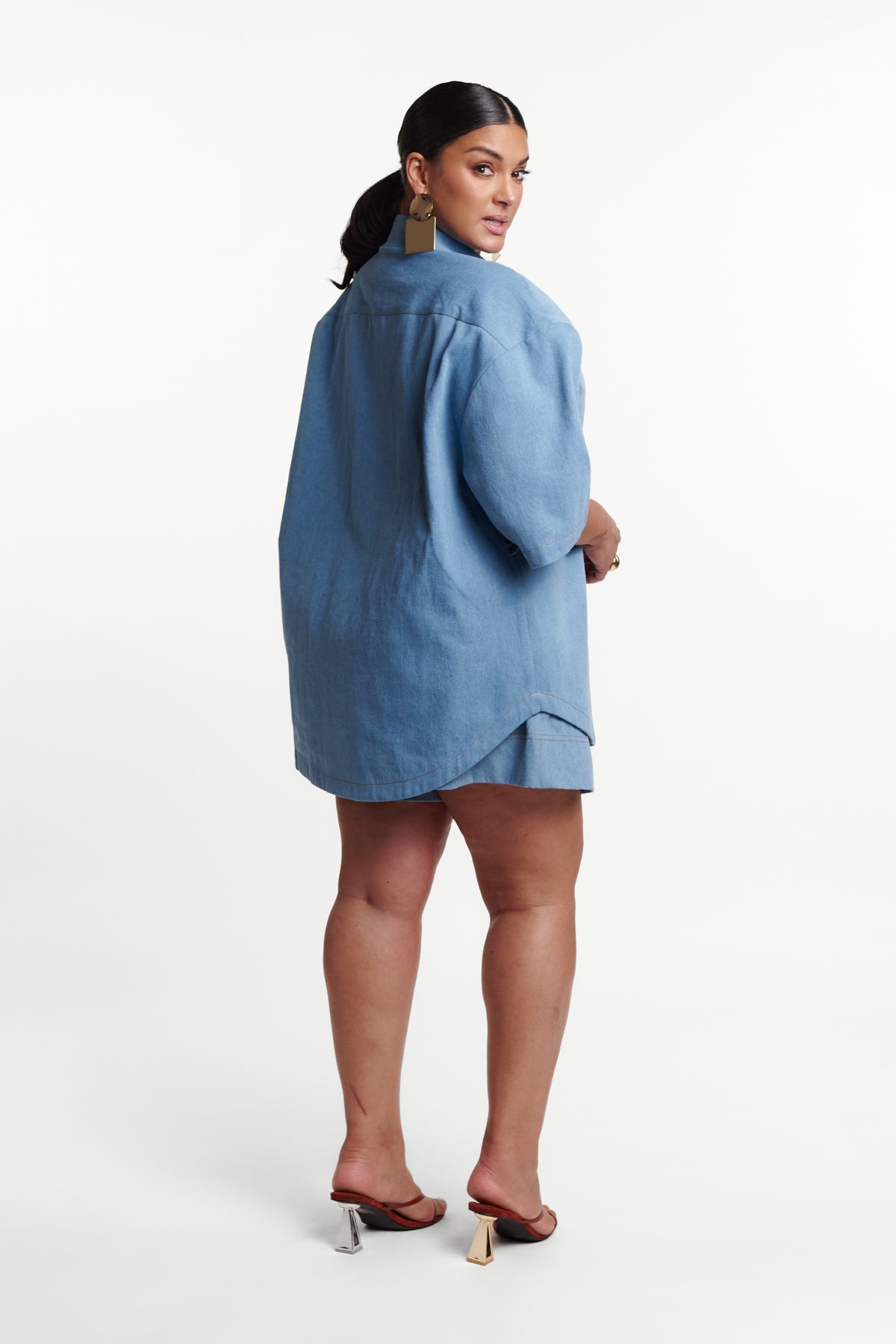 Light Denim SARA Button Up Shirt