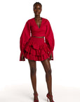 DANA Wrap Top in Red