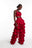 DARIA Ruffle Pants in RED