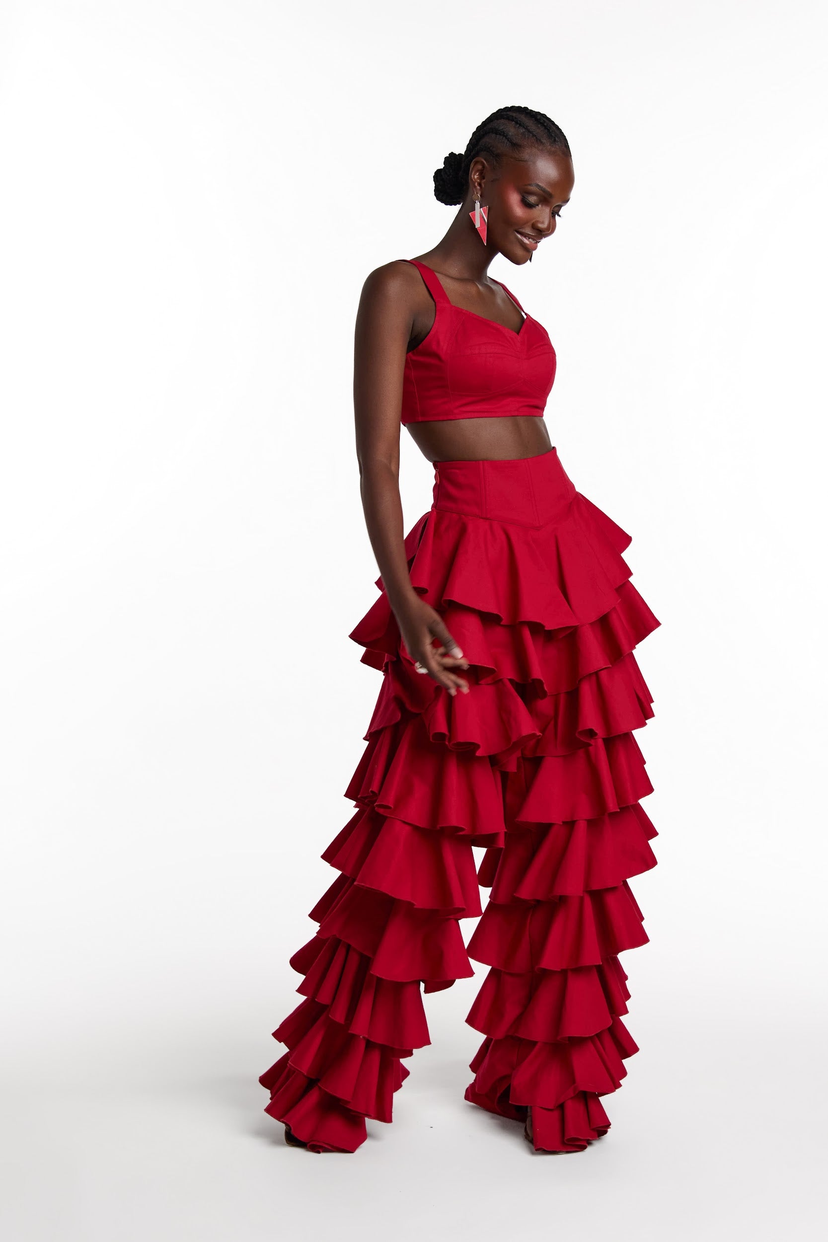 SERENA Crop Top in Red