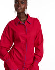 RUE Button Up Shirt in Red
