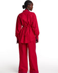 RUE Button Up Shirt in Red