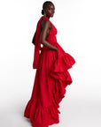 AMA Hi-low Dress in RED