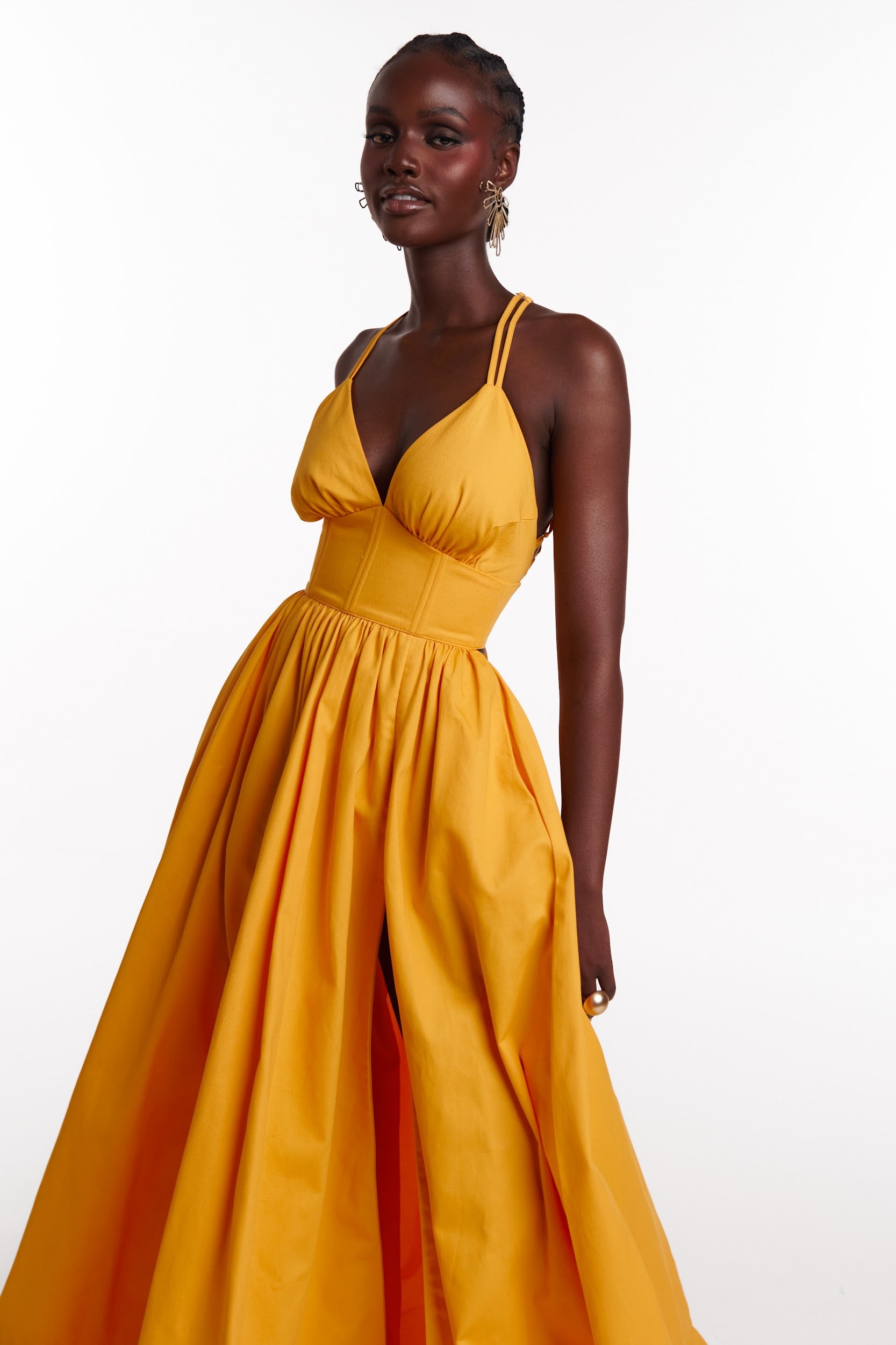 ADELE Maxi Dress in AMBER – OFUURE