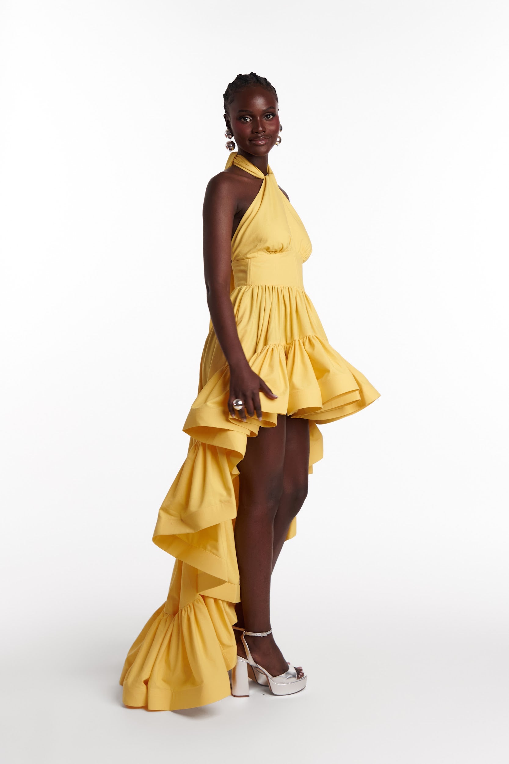 IMA Hi-low Dress in YELLOW – OFUURE