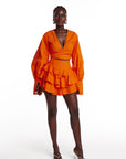 DANA Wrap Top in Orange