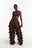 DARIA Ruffle Pants in BROWN