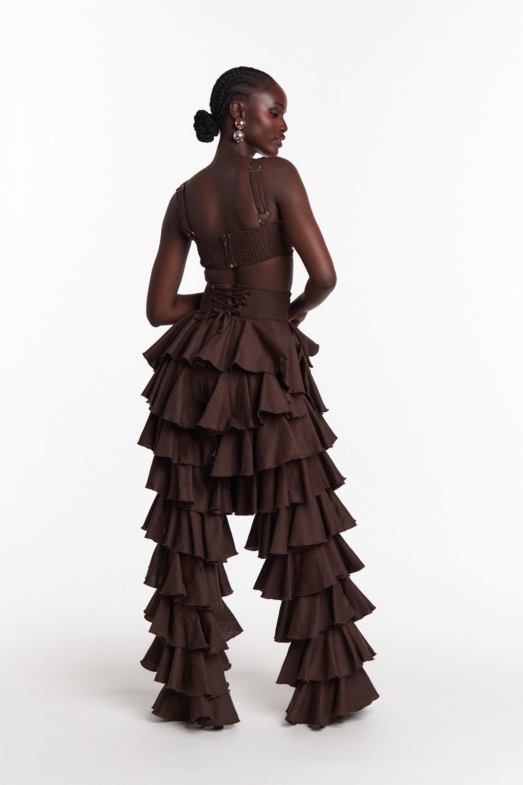 SERENA Crop Top in BROWN