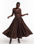 DANI Maxi skirt in BROWN