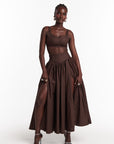 DANI Maxi skirt in BROWN
