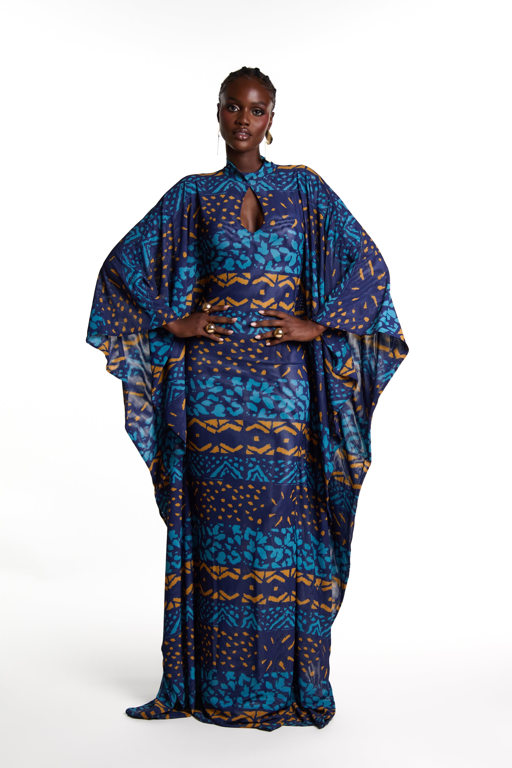 ANU BLUE Kaftan Maxi Dress – OFUURE