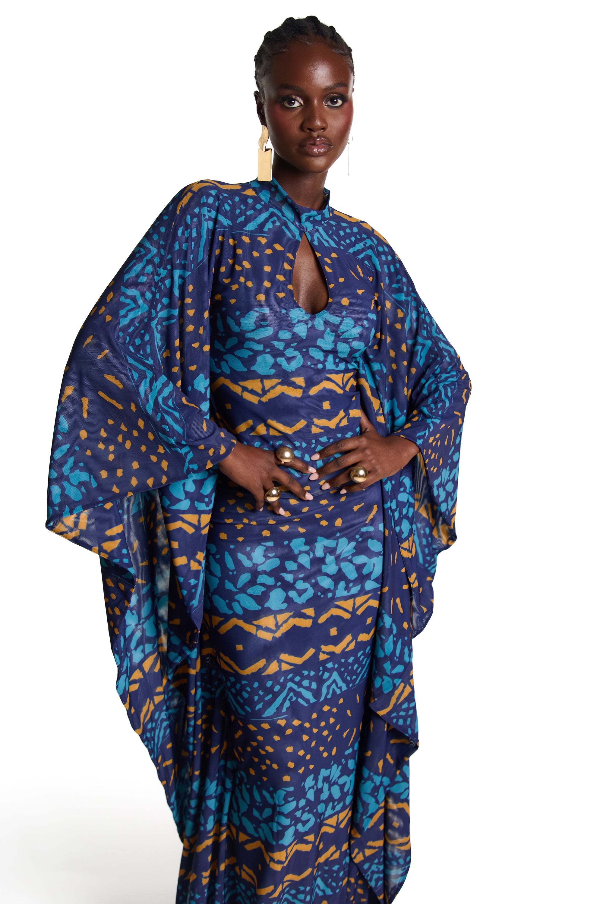 ANU BLUE Kaftan Maxi Dress – OFUURE