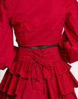 DANA Wrap Top in Red