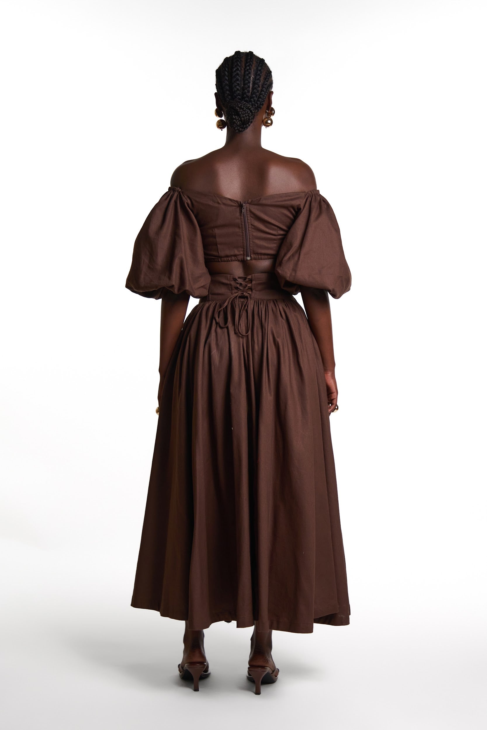 DANI Maxi skirt in BROWN