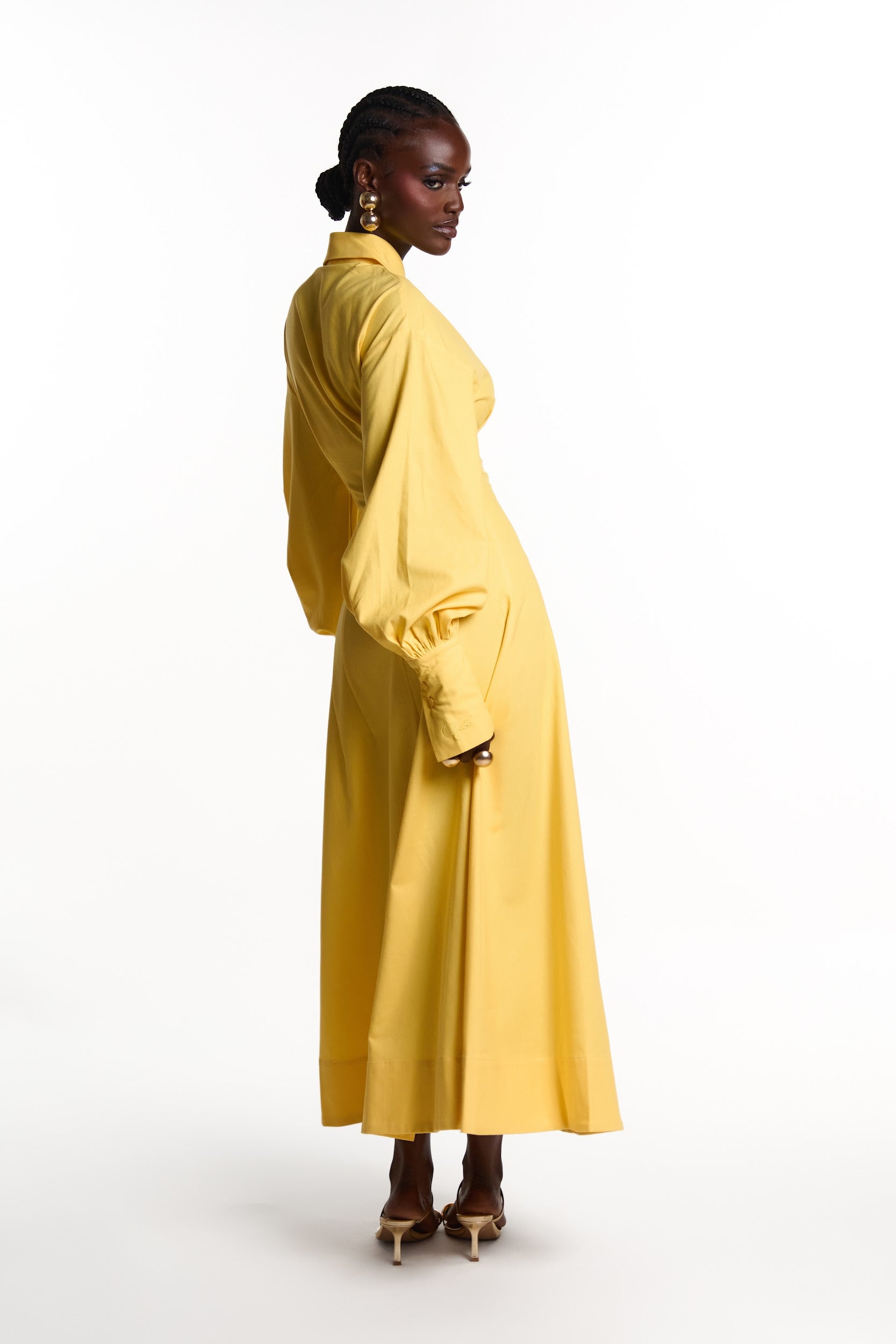 VERA Shirt Dress in Yellow