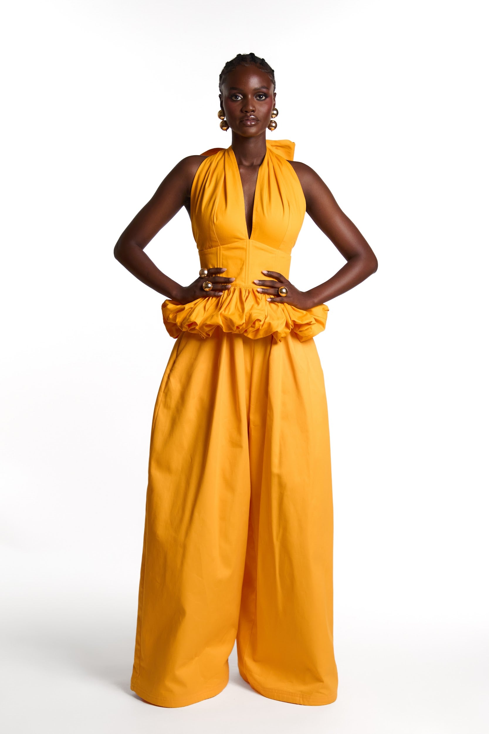 GRACE Peplum Top in AMBER