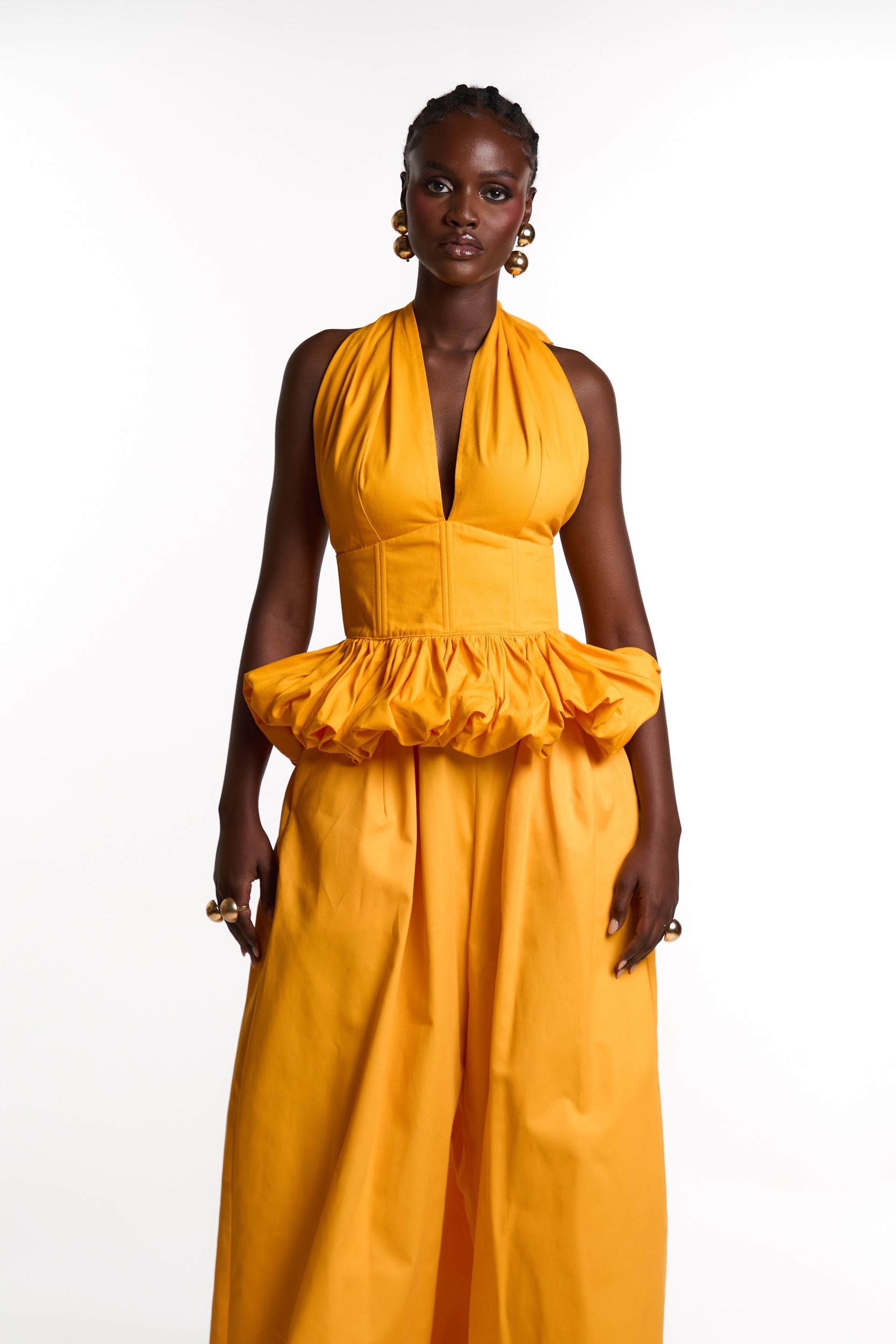 GRACE Peplum Top in AMBER