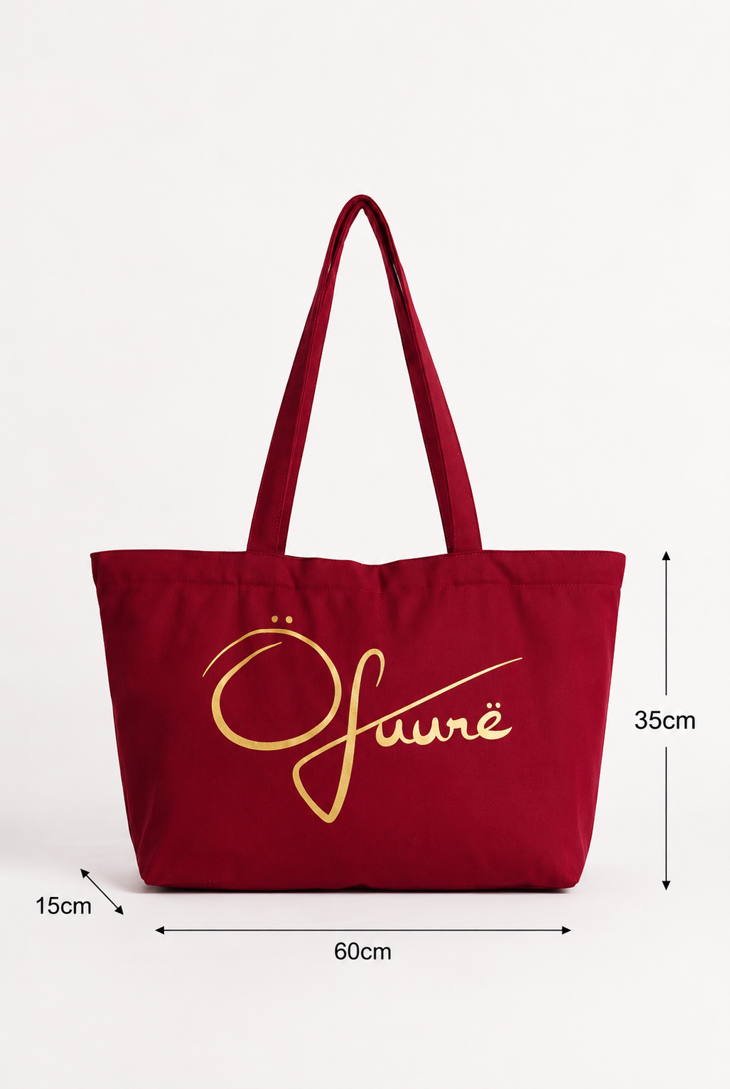 ÖFUURË Large Tote Bag in BURGUNDY