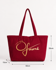 ÖFUURË Large Tote Bag in BURGUNDY