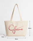 ÖFUURË Small Tote Bag in BEIGE