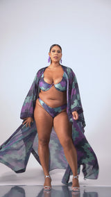 ZURI LONG KAFTAN CHIFFON KIMONO