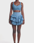 Light Denim DILARA Mini Skort