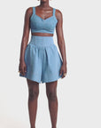 Light Denim SERENA Crop Top