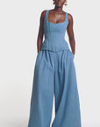 Light Denim HANA Corset Top