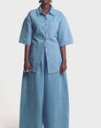 Light Denim SARA Button Up Shirt