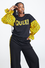CHI-CHI African Print sleeve QUEEN TOP