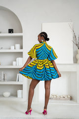 RIYIKE African Print Shirt Mini Dress