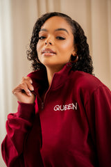 BURGUNDY QUEEN  Pullover SHORT Set