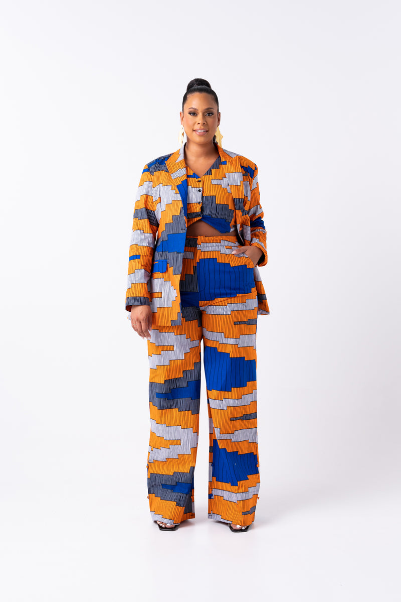 SOMIE African print Pantsuit WAISTCOAT