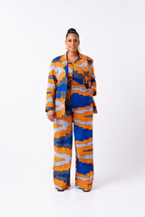 SOMIE African Print high waist trousers ( 3 LENGTH)
