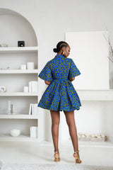 LOLO African Print Shirt Mini Dress