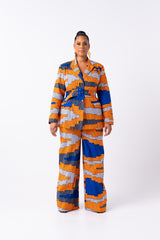SOMIE African Print high waist trousers ( 3 LENGTH)