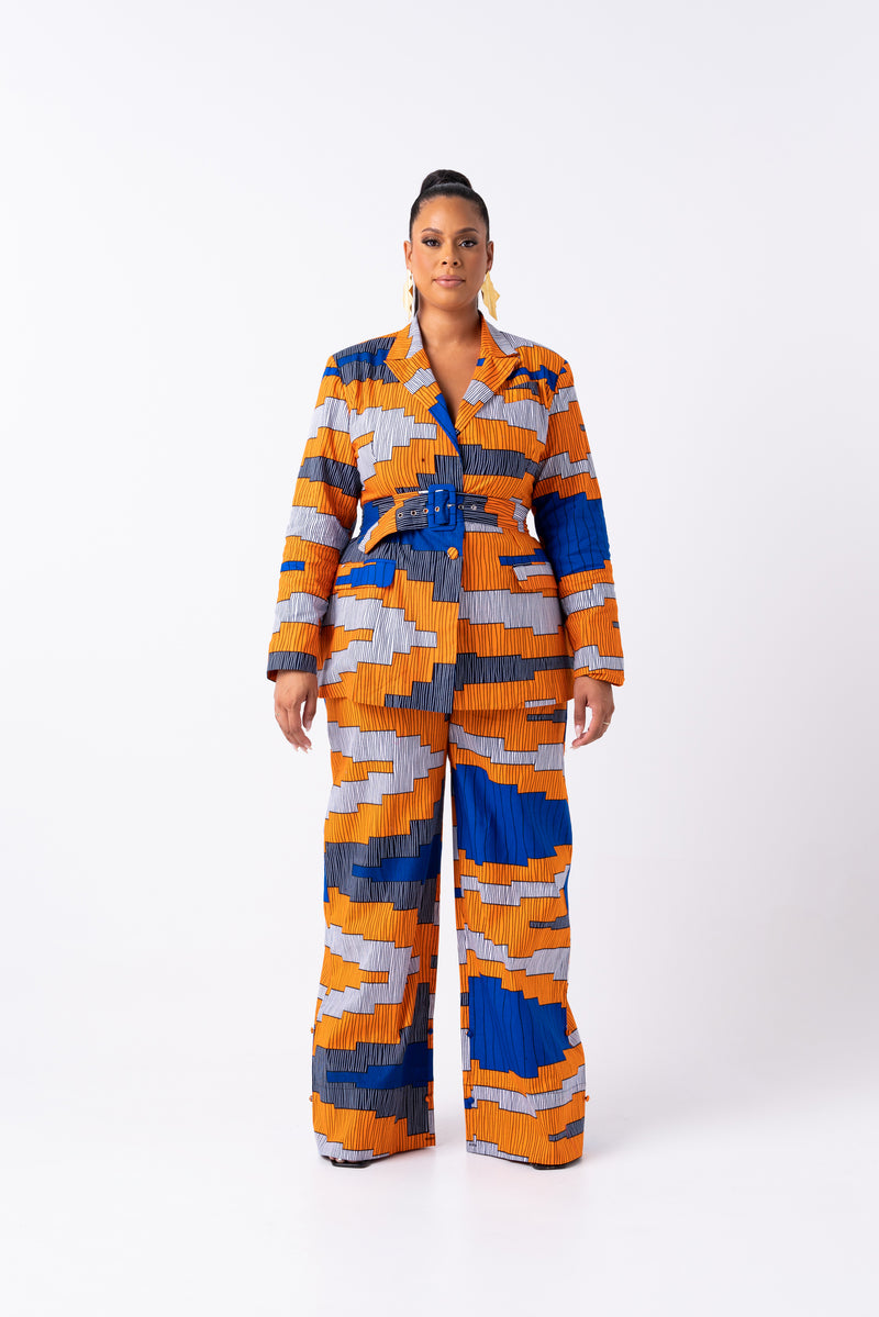 SOMIE African Print high waist trousers ( 3 LENGTH)