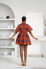 JEMIMA African Print Shirt Mini Dress