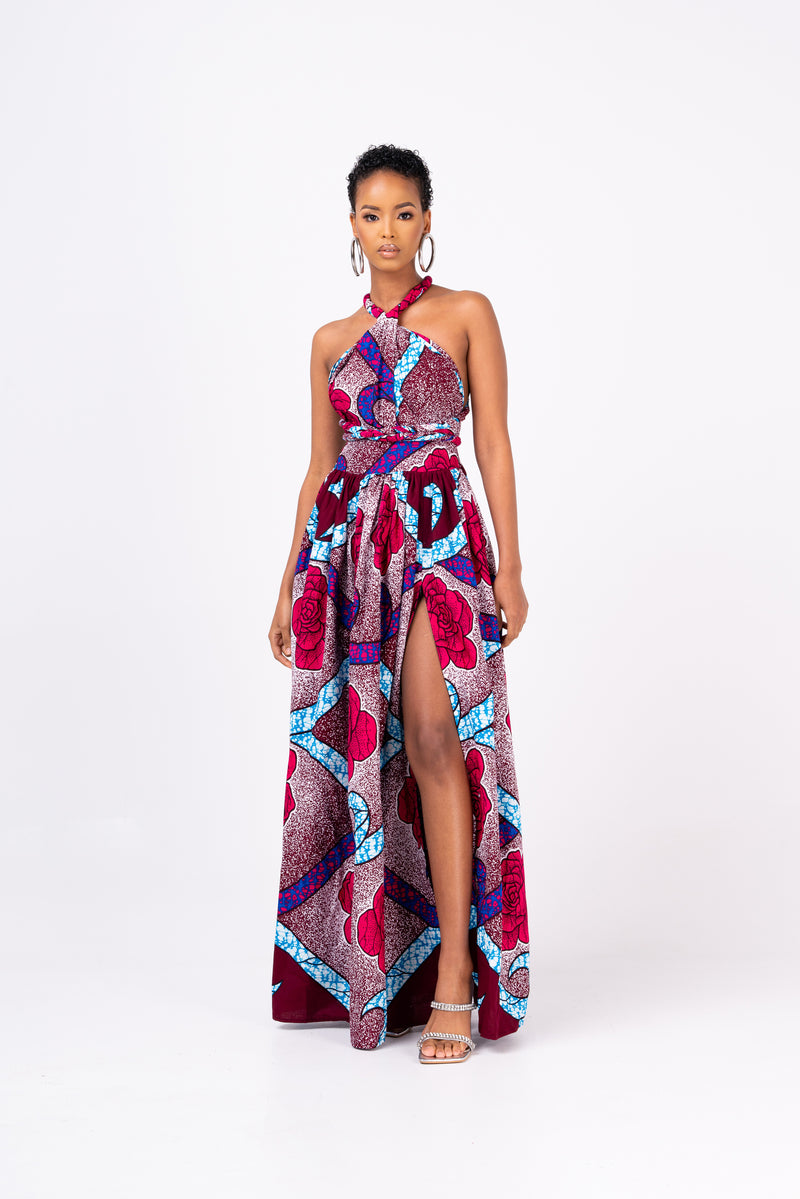 UTIBE African print Maxi Infinity dress