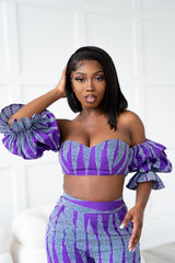 DUNNI African print crop top
