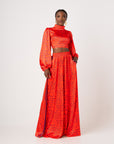 SAMIAH LONG SLEEVE BACK TIE CROP TOP