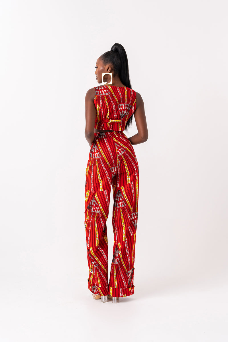 AFE African Print high waist trousers ( 3 LENGTH)