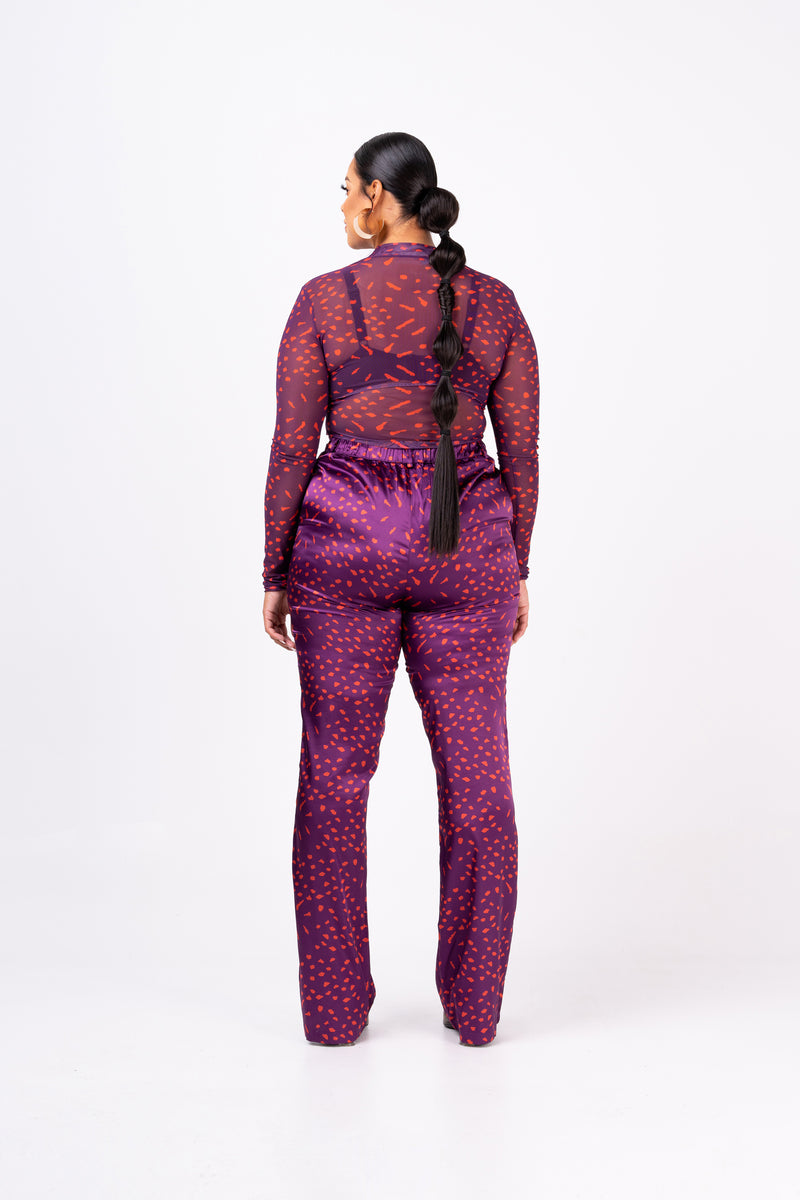 AMINAH MESH LONG SLEEVE TOP