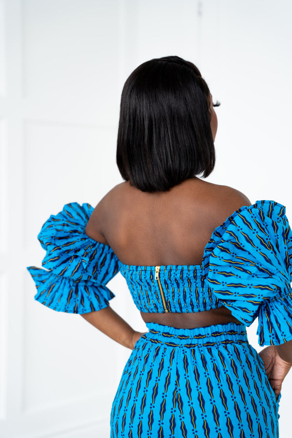 CHIDERA African print crop top