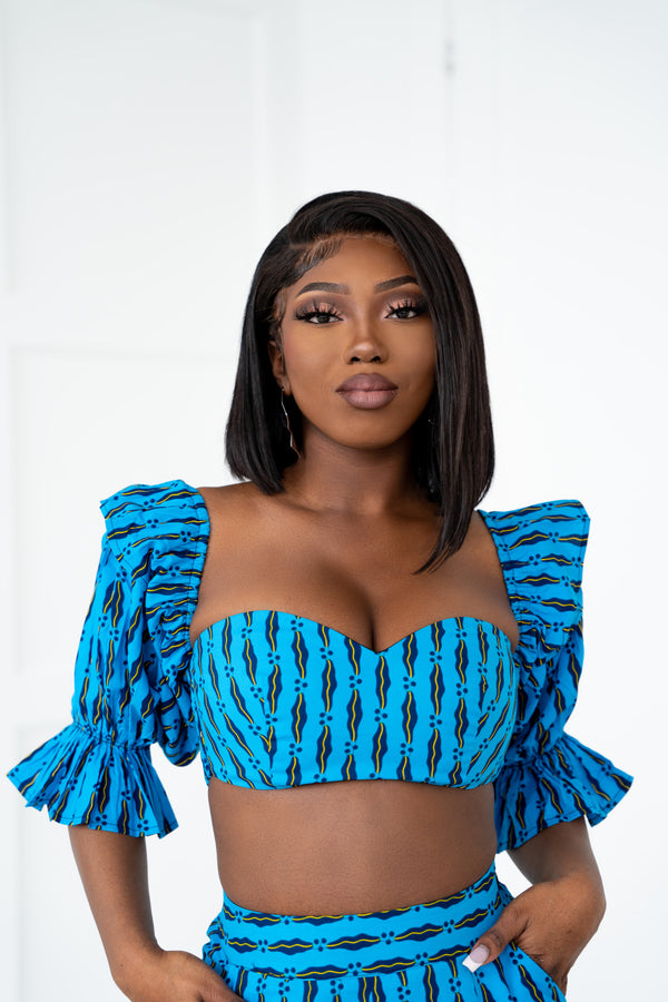 CHIDERA African print crop top