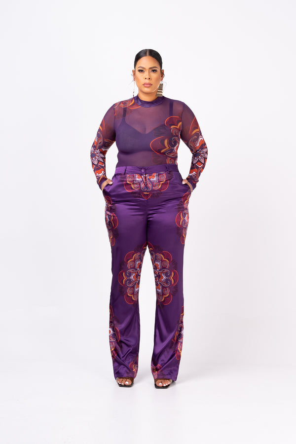 ENANG PURPLE HIGH WAIST PANTS