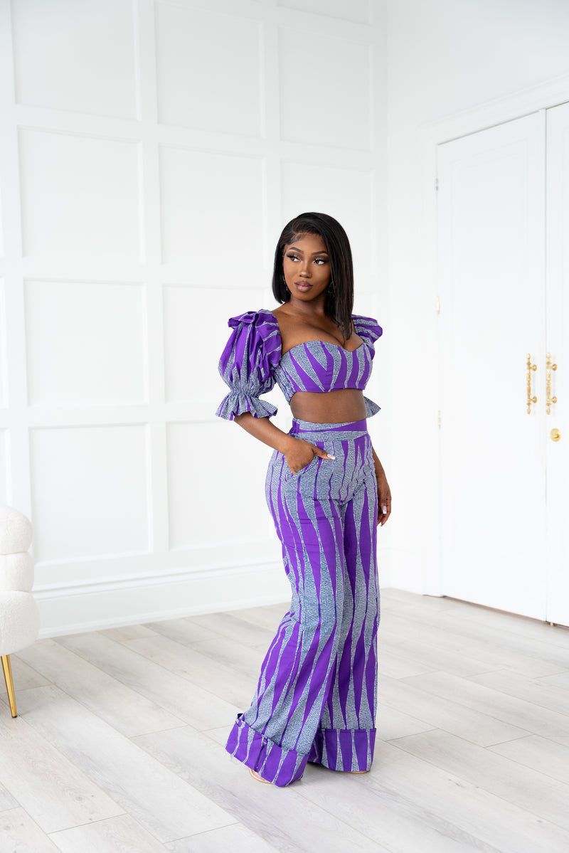 DUNNI African print crop top