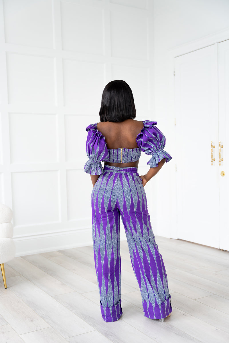 DUNNI African print crop top