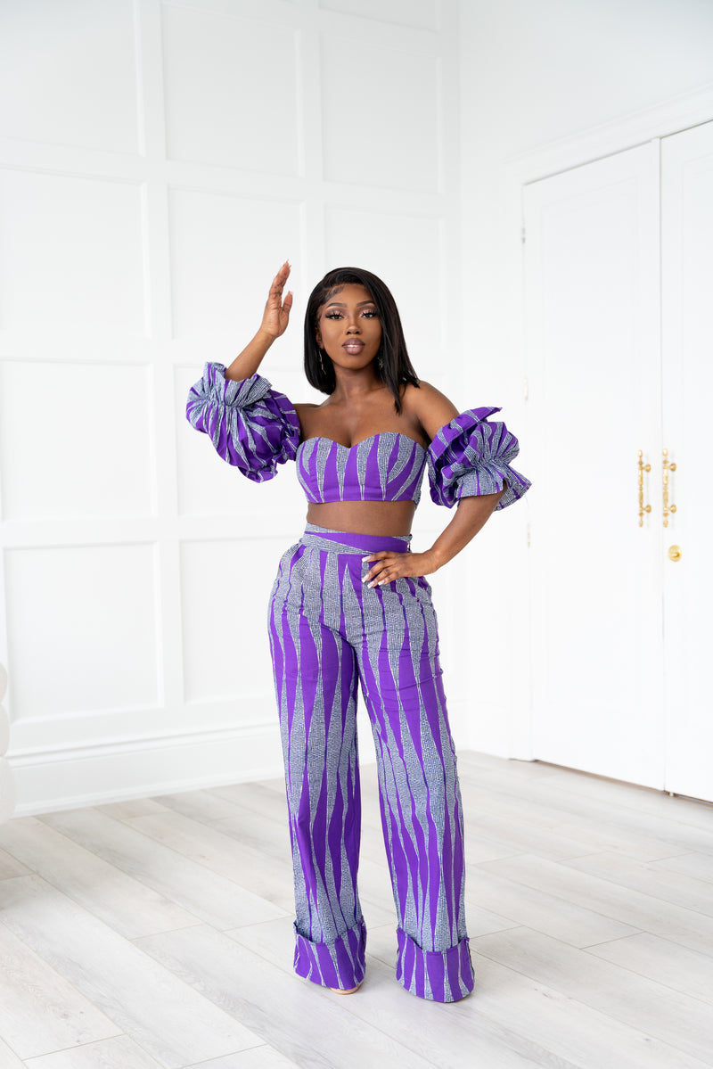 DUNNI African print crop top